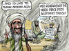 Cartoon: Gaddafi blames Bin Laden (small) by Satish Acharya tagged gaddafi,libya,laden
