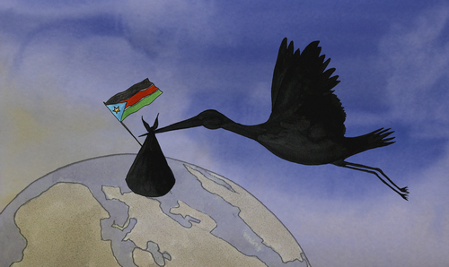 Cartoon: naissance du Sud Soudan (medium) by No tagged sud,soudan,naissance,independance