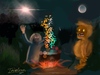 Cartoon: Praying (small) by George Trialonis tagged concept,art,trialonis,praying,merlin,night,other,world