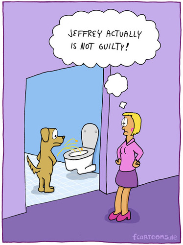 Cartoon: IN THE ACT (medium) by Frank Zimmermann tagged in,the,act,toilet,dog,woman,girl,pee,fun,draw,picture,guilty,seat