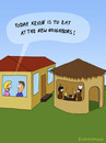 Cartoon: DINNER (small) by Frank Zimmermann tagged dinner,cannibals,kannibale,topf,essen,haus,hood