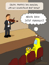 Cartoon: Manfred (small) by Frank Zimmermann tagged manfred geige violine konzert geigerzähler atom anzug
