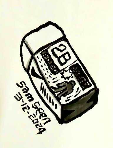 Cartoon: Eraser and Pen (medium) by sam seen tagged eraser,pen