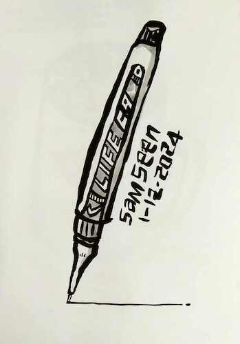 Cartoon: Eraser and Pen (medium) by sam seen tagged eraser,pen