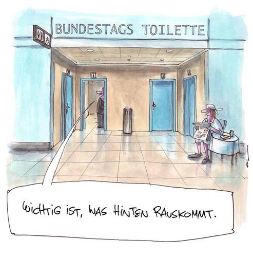 Cartoon: Alles Muss Raus (medium) by OL tagged bundestag,toilette
