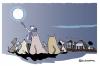 Cartoon: MOON OVER LOS ESCULLOS (small) by ali tagged hunde,mond,anheulen,nachts,dogs,moon