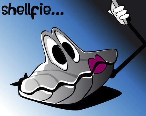 Cartoon: shellfie (medium) by sharko tagged shell,selfie,shellfie