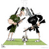 Cartoon: Arab World..Cup (small) by Khalid Alhashimi tagged arabworld,worldcup,iraq