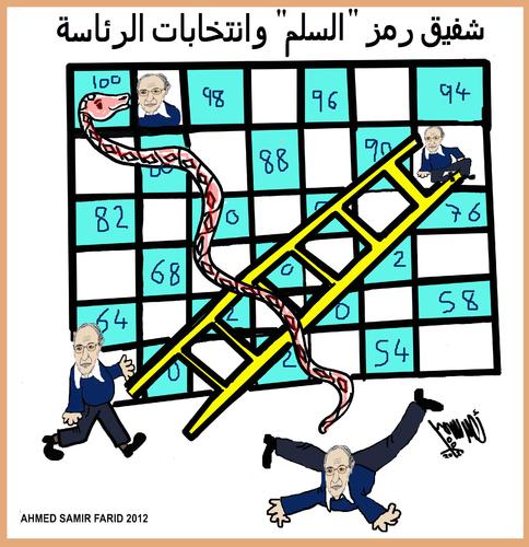 Cartoon: STAIR AND  SNAKE (medium) by AHMEDSAMIRFARID tagged shafik,ahmed,egypt,revolution,aviation