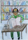 Cartoon: BOOK (small) by AHMEDSAMIRFARID tagged ahmed,samir,farid,messi,music,cartoon,caricature,brazil,egypt,revolution,football,morsy,morsi