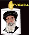 Cartoon: FAREWELL (small) by AHMEDSAMIRFARID tagged farewell,papa,shenoda,egypt,revoluti