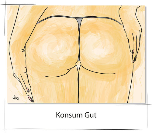 Cartoon: KonsumGut (medium) by VINA tagged consumable,konsumgut