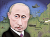 Cartoon: Putin. (small) by Maria Hamrin tagged caricature,chief,leader,leningrad,moscow,kgb,yeltsin,medvedev,kerry,ashton,mogherini,ukraine,crimera,war,nuclear,map,bear