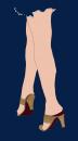 Cartoon: Shes Got Legs (small) by Octavine Illustration tagged legs heels shoes blue gold miniskirt fashion haute couture sexy