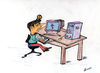Cartoon: FIND SOLUTION (small) by tsumankumar tagged computer
