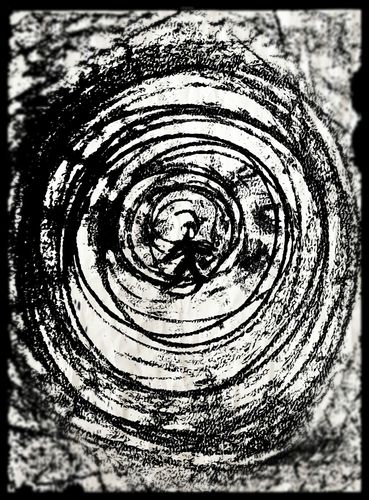 Cartoon: Through the tunnel (medium) by Krzychu tagged spiritual,tunnel,graphic,digital,illustration,pastel
