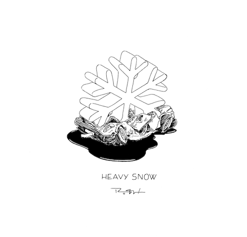 Cartoon: heavy snow (medium) by Robert Hochstaedter tagged wetter,wether,snow,klimawandel,climate,change,klima