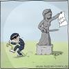 Cartoon: Justitia (small) by Hannes tagged bka justitia gesetz verfassung zensur überwachung politik grundgesetz
