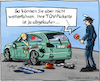Cartoon: TÜV-Plakette (small) by Hannes tagged tüv,auto,pkw,sicherheit,polizei,kontrolle,autofahren,kaputt,reparatur,service