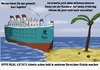 Cartoon: Hypo Real Estate (small) by PuzzleVisions tagged bonus,boni,hyporealestate,finanzminister,schiff,insel,schiffbruch,kapitän