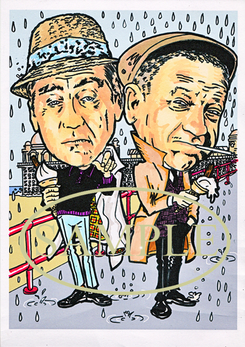 Cartoon: Sid and Tony (medium) by Marty Street tagged sid,james,tony,hancock,carry,on,films