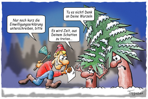 Cartoon: Hackordnung (medium) by Troganer tagged karriere,politik,ehrgeiz,hackordnung,generationswechsel
