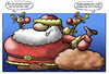 Cartoon: Eine Frage des Formats (small) by Troganer tagged weihnachten,weihnachtsmann,geschenke,kommerz,gewicht,technik,hd,bildformat