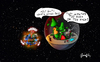 Cartoon: Too much... (small) by gimpl tagged alien,earth,explosion,science,fiction