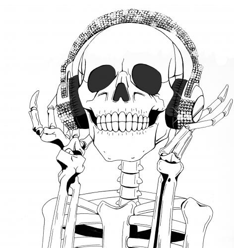 Cartoon: The skull enjoy the music (medium) by DJ SAVIOR tagged art,australia,beach,birthday,blue,bw,california,canada,canon,china,christmas,city,concert,dog,england,europe,family,festival,flower,flowers,food,france,friends,fun,germany,green,holiday,italy,japan,london,macro,music,nature,new,newyork,night,nikon,nyc,par,the