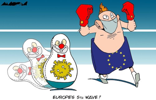 Cartoon: Another wave (medium) by Amorim tagged europe,vaccine,covid19