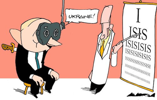 Cartoon: Eye exams (medium) by Amorim tagged putin,ukraine,terrorism,putin,ukraine,terrorism