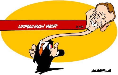 Cartoon: Hands (medium) by Amorim tagged macron,ukraine,europe,macron,ukraine,europe