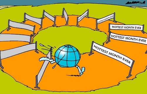 Cartoon: Hurdling (medium) by Amorim tagged olympic,games,climate,changes,hurdling,olympic,games,climate,changes,hurdling