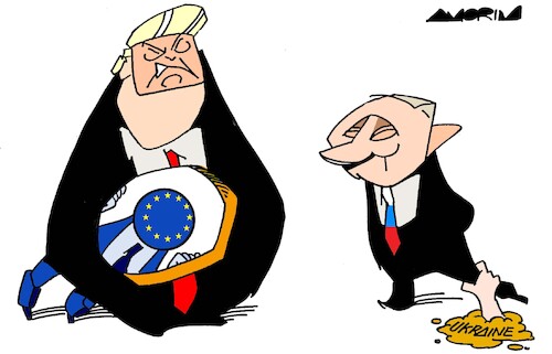 Cartoon: NATO security (medium) by Amorim tagged europe,nato,trump,putin,europe,nato,trump,putin