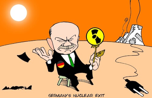 Cartoon: Plants (medium) by Amorim tagged germany,olaf,scholz,nuclear,energy,germany,olaf,scholz,nuclear,energy