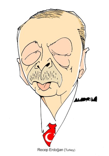 Cartoon: Recep Erdogan (medium) by Amorim tagged recep,erdogan,turkey