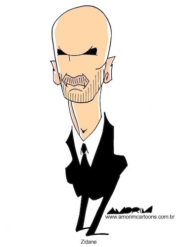 Cartoon: Zidane (medium) by Amorim tagged zinedine,zidane