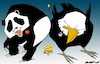 Cartoon: Big asses (small) by Amorim tagged usa,china,taiwan