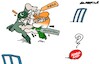 Cartoon: Cricket (small) by Amorim tagged india,pakistan,kashmir