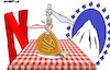 Cartoon: Hunger (small) by Amorim tagged netflix,paramount,warner