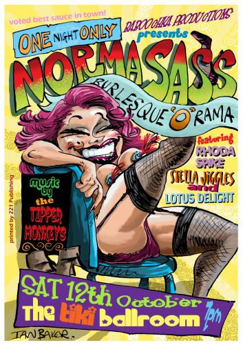 Cartoon: Burlesque Poster (medium) by Ian Baker tagged burlesque,girls,nude,strippers,show,sexy,poster,print