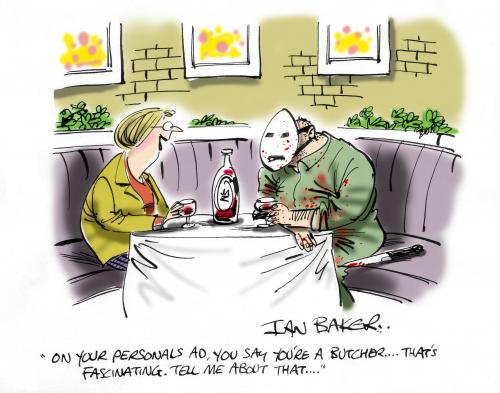 Cartoon: Butcher (medium) by Ian Baker tagged gag,cartoon