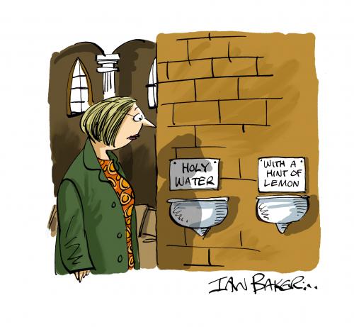 Cartoon: Magazine gag cartoon (medium) by Ian Baker tagged religion,church,god