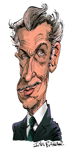 Cartoon: Vincent Price (medium) by Ian Baker tagged vincent,price,horror,film,caricature,terror,darkness,phibes,fifties