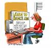 Cartoon: Charity Joke Book Cartoon (small) by Ian Baker tagged internet,dance,dancing,web,site,click