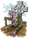 Cartoon: Kate Beaumonts Zombie (small) by Ian Baker tagged zombie,horror,living,dead,scary,halloween,grave,skeleton