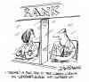 Cartoon: Magazine Gag (small) by Ian Baker tagged credit,crunch,business,mortgage,bank,money