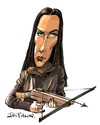 Cartoon: Melina Havelock (small) by Ian Baker tagged melina,havelock,carole,bouquet,james,bond,007,for,your,eyes,only,spy,film,caricature,crossbow