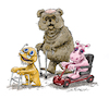 Cartoon: Rainbow getting old (small) by Ian Baker tagged rainbow,bbc,children,kids,70s,80s,geoffrey,hayes,bungle,zippy,george,puppets,old,ageing