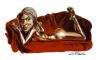 Cartoon: Shirley Eaton (small) by Ian Baker tagged jill masterson james bond 007 goldfinger caricature girl sexy sixties